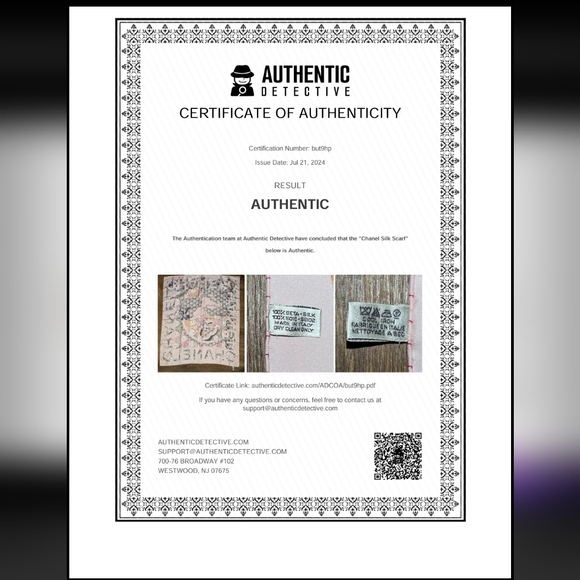 Chanel Scarf Silk Pink Multi with Certificate Of Authenticity LNC - Picture 9 of 9